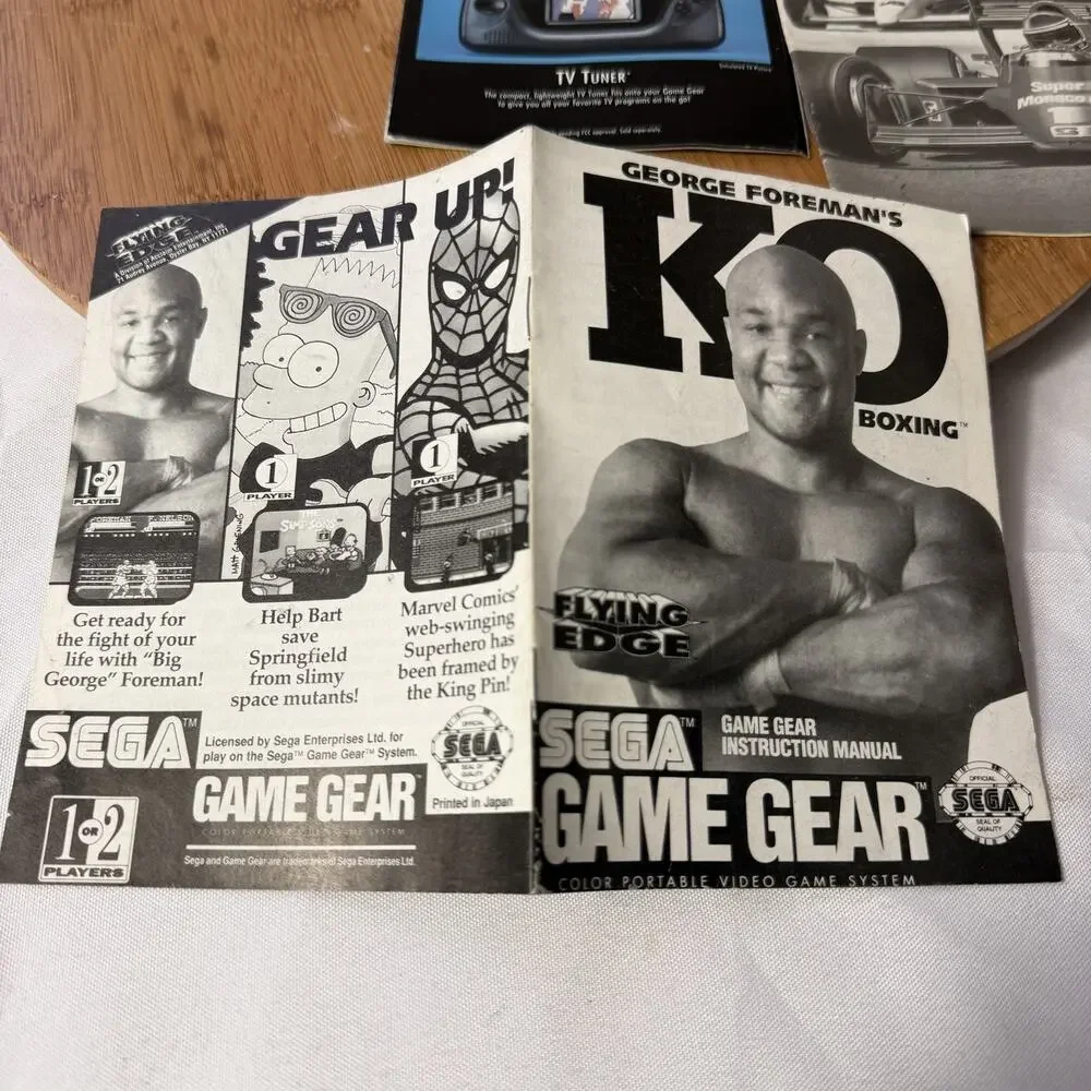 Sega Game Gear Manuals - lot of 5 Game Gear Manuals Batman/KO/Super Monaco ect